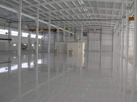 Perfect for manufacturing and warehousing environments. Commonly used in dry goods distribution, light manufacturing, and warehousing environments, seamless epoxy flooring and urethane coating systems provide improved aesthetics and protection. Seamless epoxy flooring and urethane coatings also deliver high chemical resistance to both acids and alkalis and increases the duration of floor service. Seamless epoxy flooring and urethane coating systems will improve cleaning ability and light reflectivity, which cut energy and daily housekeeping expenses.